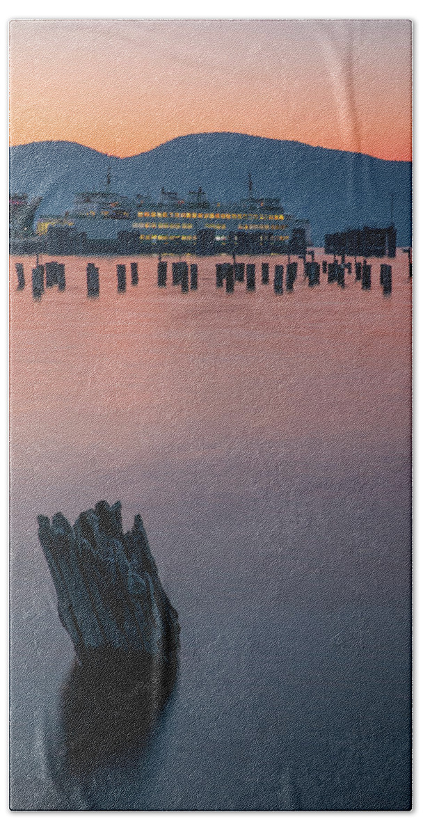 Anacortes Bath Towel featuring the photograph Anacortes Terminal 2 by Michael Rauwolf