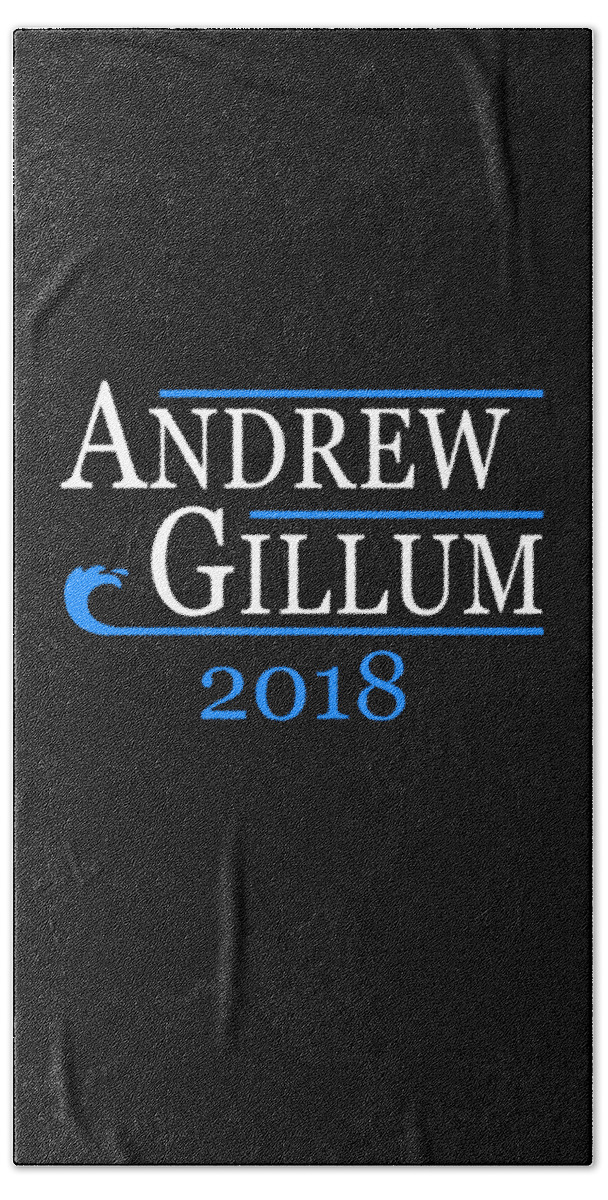 Funny Bath Towel featuring the digital art Andrew Gillum Blue Wave 2018 Florida by Flippin Sweet Gear