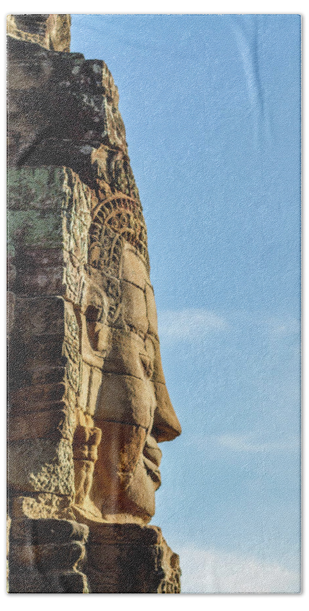 Angkor Bath Towel featuring the photograph Angkor wat Buddha by Stelios Kleanthous