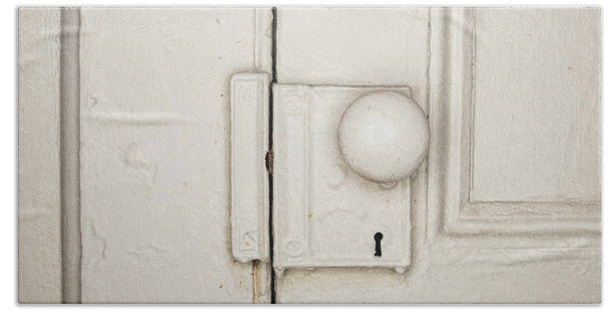 Door Bath Towel featuring the photograph Antique Door Knob 4 by Amelia Pearn