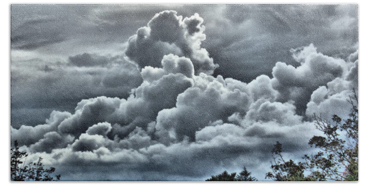 Clouds Bath Towel featuring the photograph Approaching Rainstorm by Christopher Reed