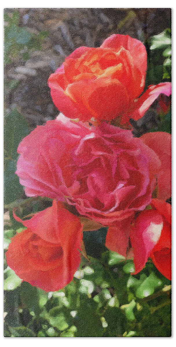 Roses Bath Towel featuring the photograph April Blossoms by Brian Watt
