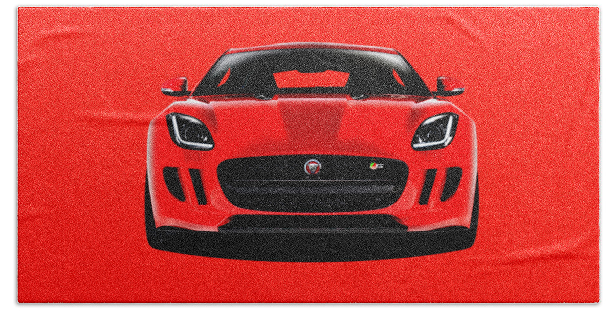 Jaguar F Type Hand Towel featuring the photograph The F-Type Face by Mark Rogan