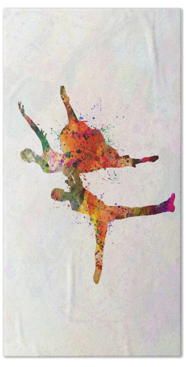 Dancing Hand Towel featuring the painting Dancing Queen by Mark Ashkenazi