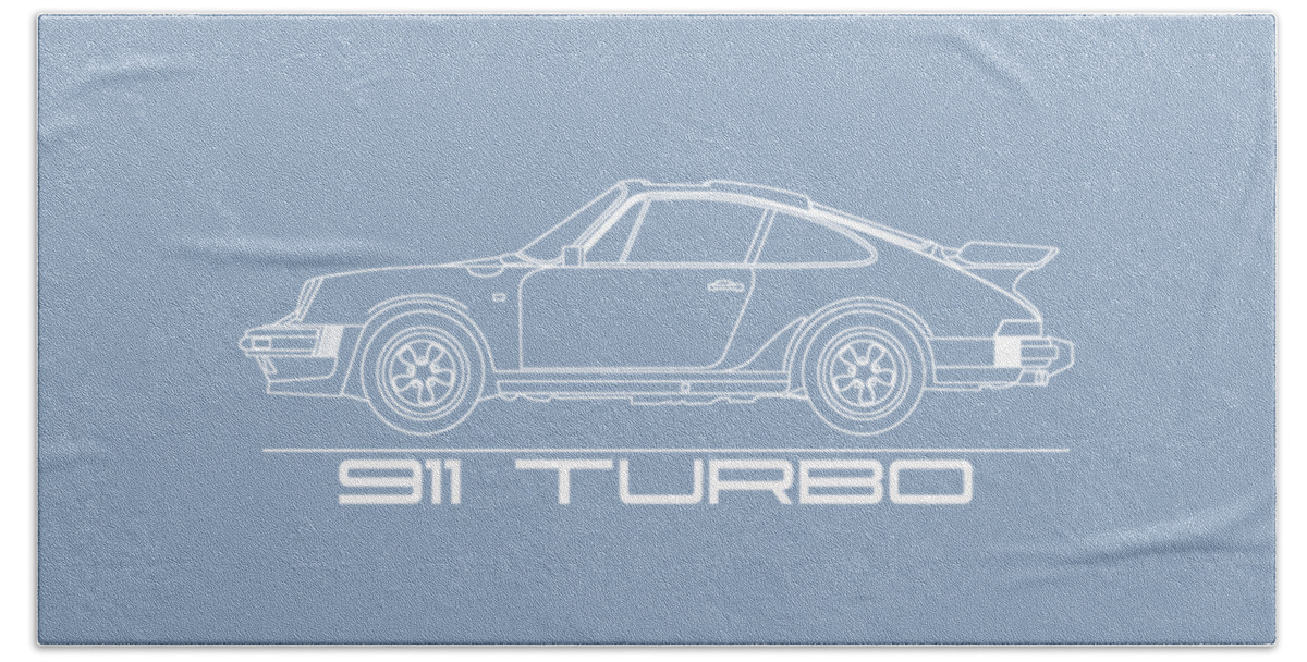 Porsche Bath Sheet featuring the photograph The 911 Turbo Blueprint by Mark Rogan