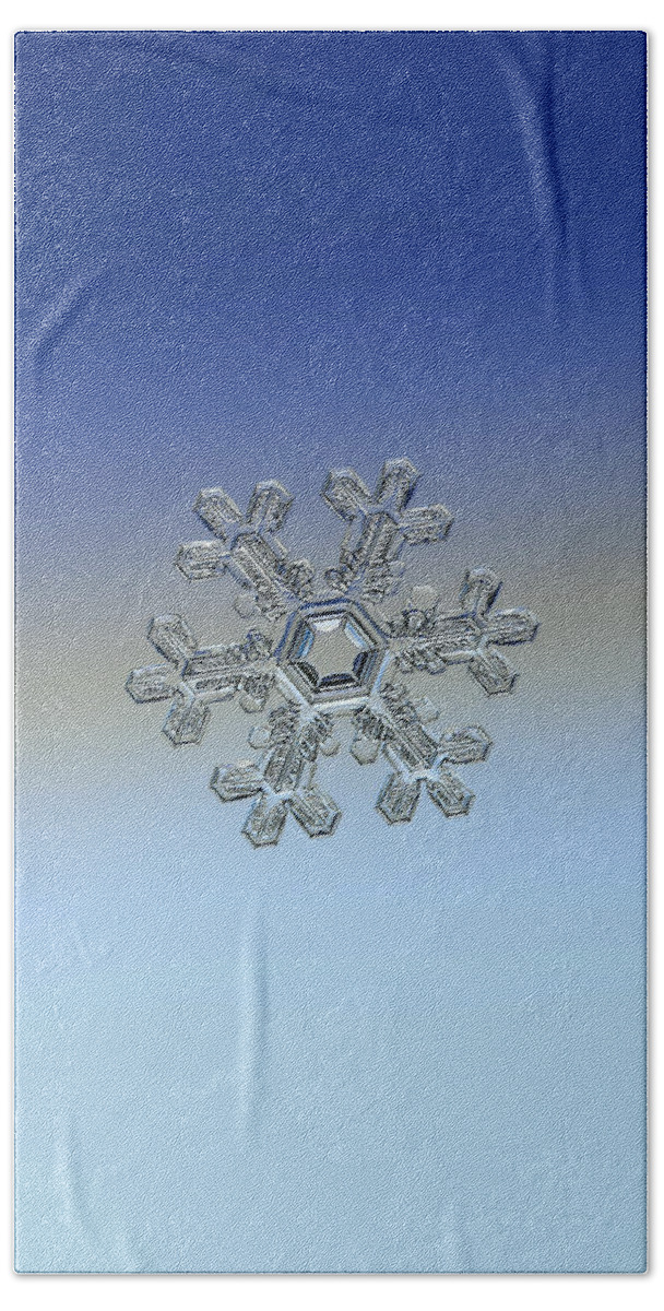 Snowflake Hand Towel featuring the photograph Real snowflake 2016-01-06_1 by Alexey Kljatov