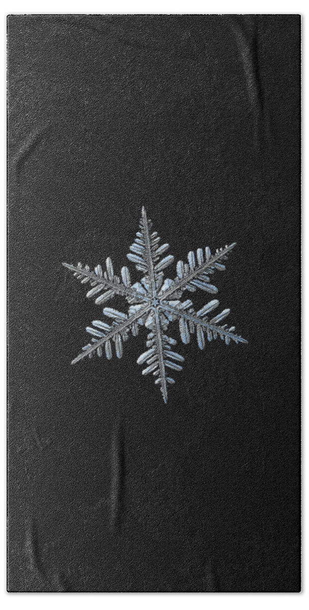 Snowflake Bath Towel featuring the photograph Real snowflake 2016-01-09_2b by Alexey Kljatov