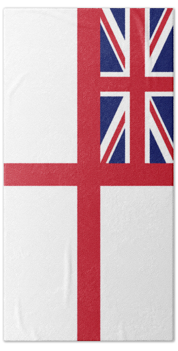 Britain Hand Towel featuring the digital art The White Ensign by Roy Pedersen