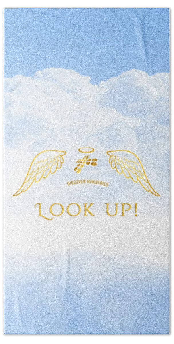  Hand Towel featuring the digital art Look Up by Discover Ministries