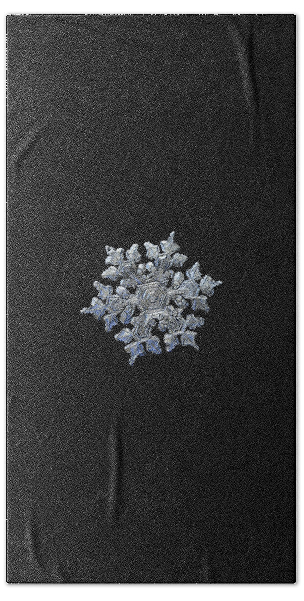 Snowflake Bath Towel featuring the photograph Real snowflake - 05-Feb-2018 - 17b by Alexey Kljatov