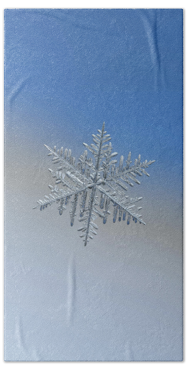 Snowflake Bath Towel featuring the photograph Real snowflake 2016-01-21_2a2_Dubhe by Alexey Kljatov