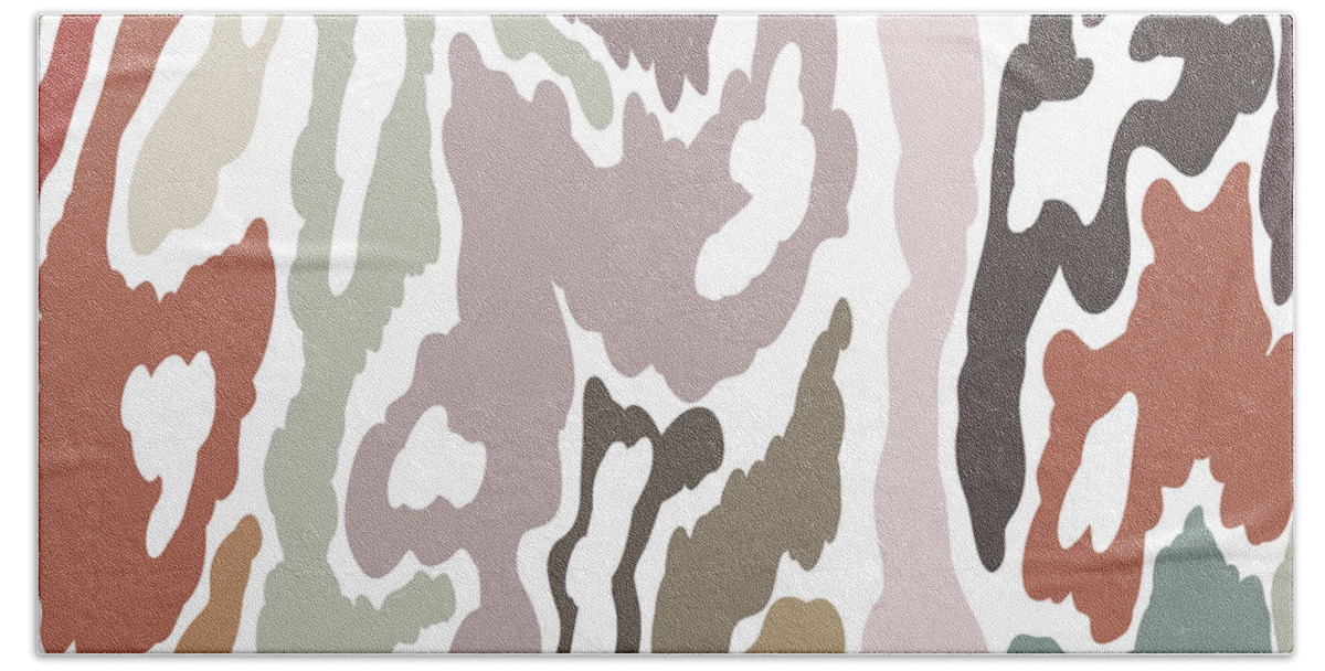 Abstract Bath Towel featuring the painting Colorscape Earth Tones by Kristye Dudley