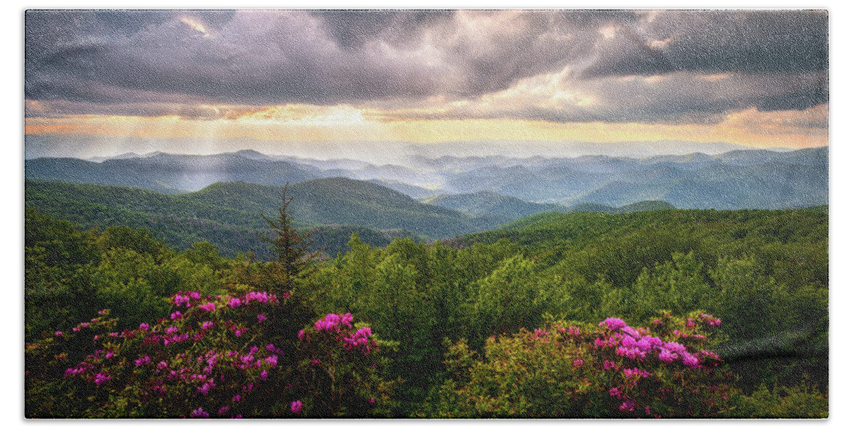 Asheville Hand Towel featuring the photograph Asheville NC Blue Ridge Parkway Scenic Landscape Photography by Dave Allen
