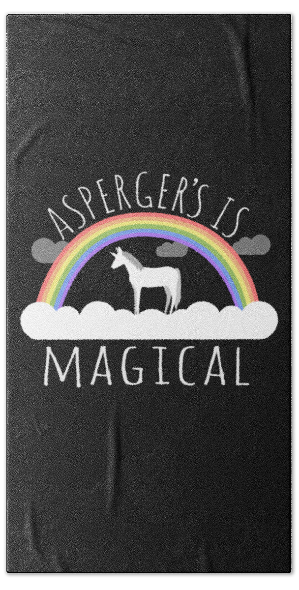 Funny Hand Towel featuring the digital art Aspergers Is Magical by Flippin Sweet Gear