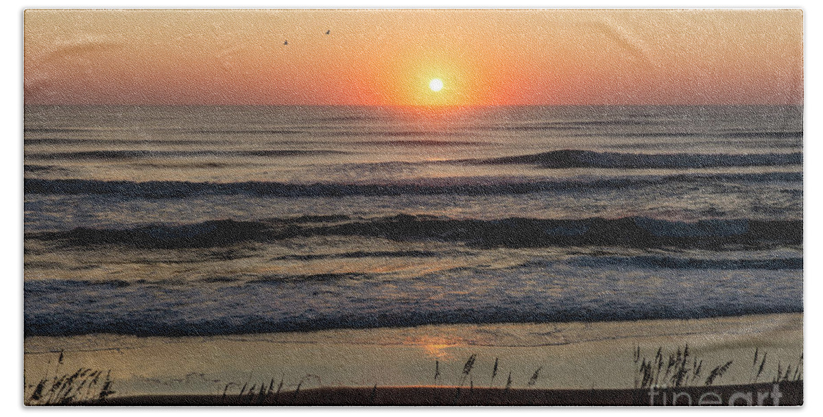 North Carolina Hand Towel featuring the photograph Atlantic Sunrise by Erin Marie Davis