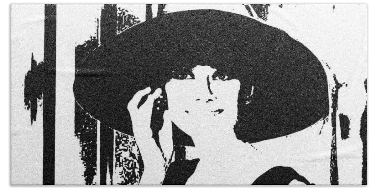 Audrey Hepburn Bath Towel featuring the digital art Audrey Hepburn by Pennie McCracken