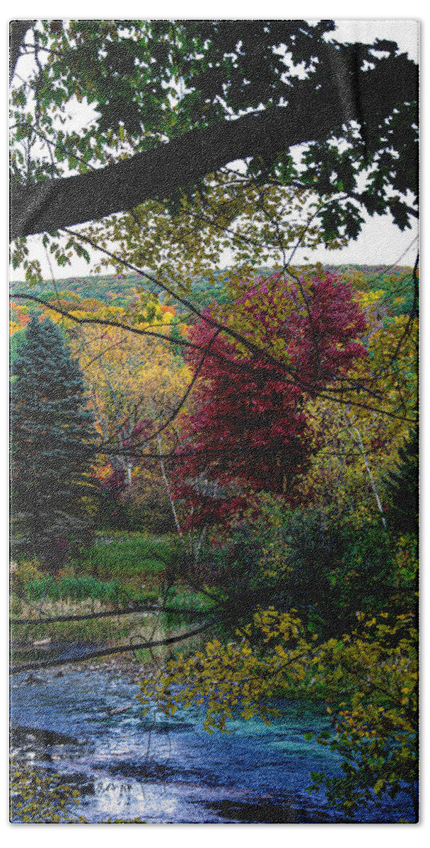 Landscape Hand Towel featuring the photograph Autumn Dream 1 by Kristin Hatt