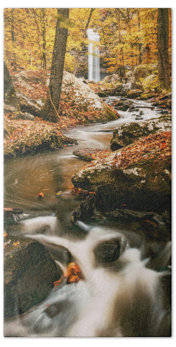 Cedar Falls Bath Towel featuring the photograph Autumn Dreams At Cedar Falls by Gregory Ballos