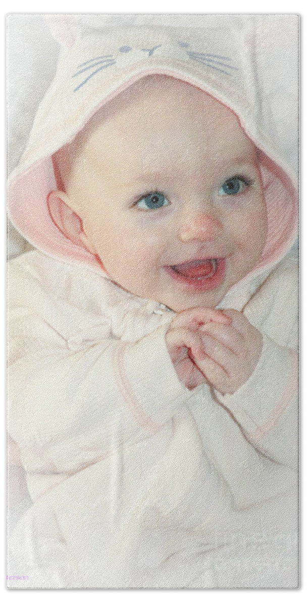 Baby Bath Towel featuring the photograph Baby Girl III by Veronica Batterson