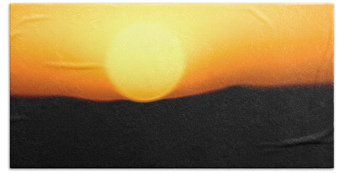 Sunset Hand Towel featuring the photograph Balanced Ball by John Hansen