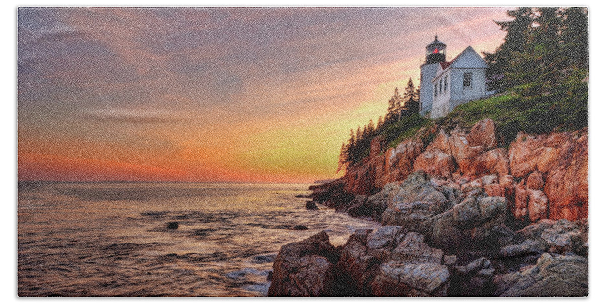 Acadia National Park Hand Towel featuring the photograph Bass Harbor 0174 by Greg Hartford