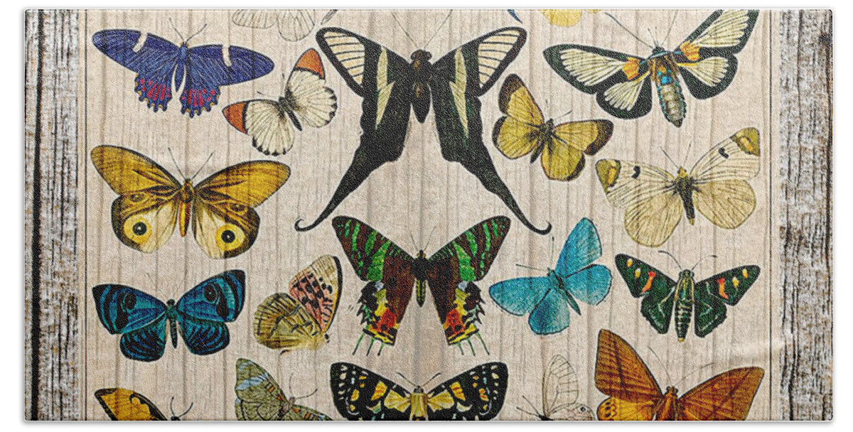 Butterflies. Poster Bath Towel featuring the digital art Beautiful Butterfly Poster by Steven Parker