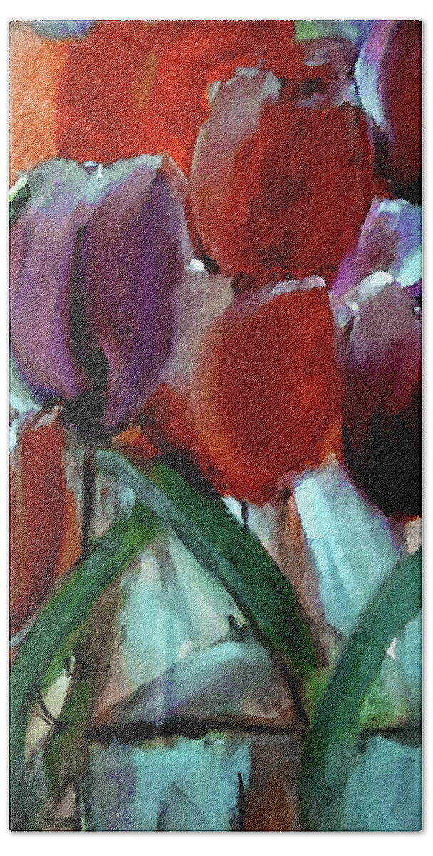 Tulips Bath Towel featuring the painting Beautiful Mushroom by Lisa Kaiser