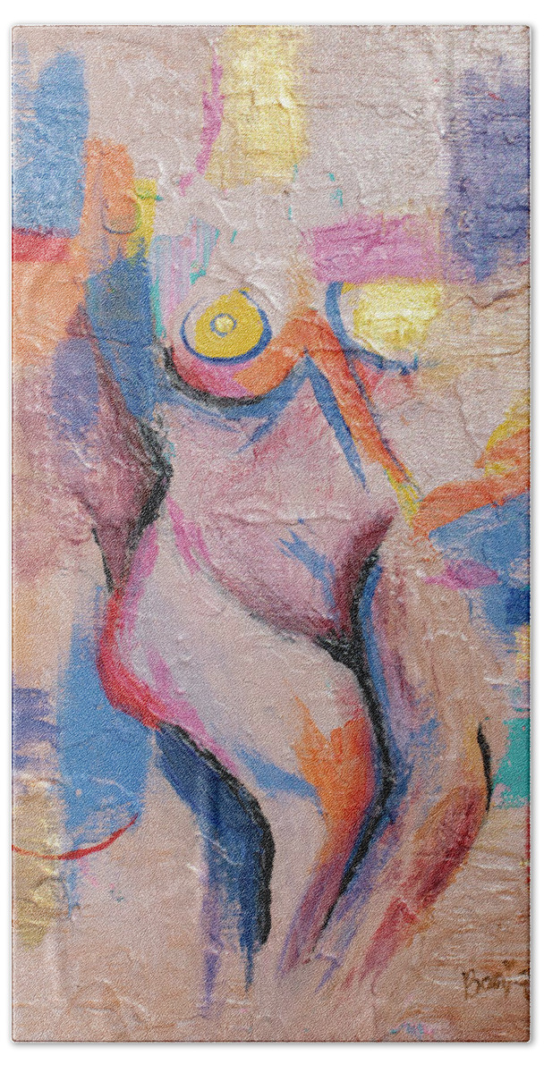 Woman Bath Towel featuring the painting Beautiful Vessel by Bonny Puckett