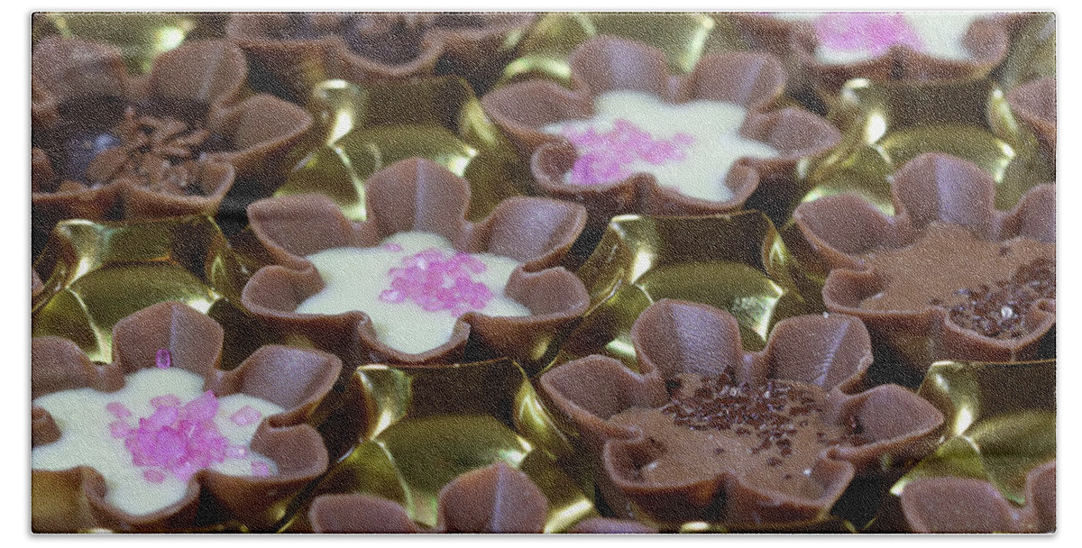 Chocolate Hand Towel featuring the photograph Belgian Chocolates 2 by Lori Deiter
