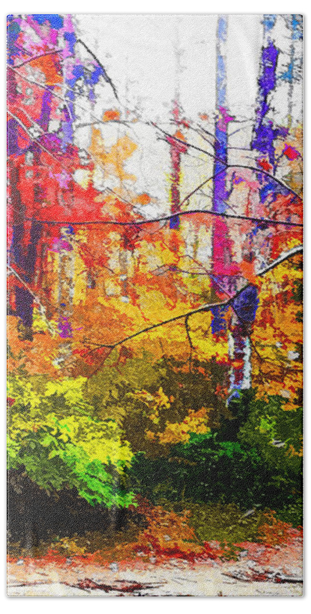 Asheville Hand Towel featuring the digital art Bent Creek Autumn by Rod Whyte