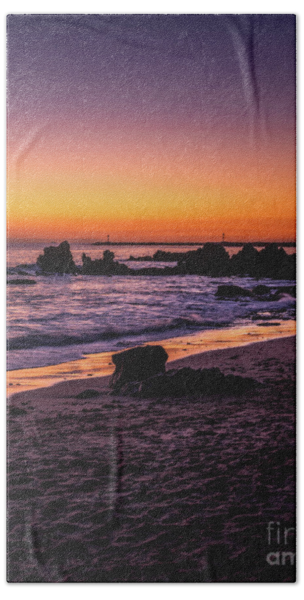 California Sunset Hand Towel featuring the photograph Berry Sunset by Abigail Diane Photography