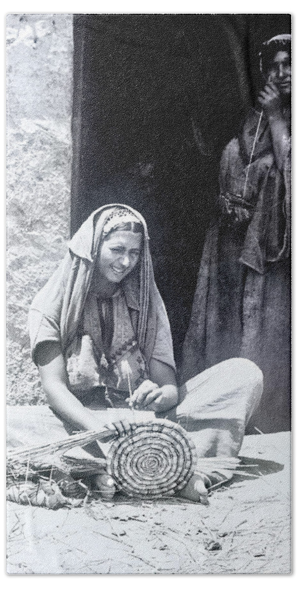 Bethlehem Bath Towel featuring the photograph Bethlehem Women at Home by Munir Alawi