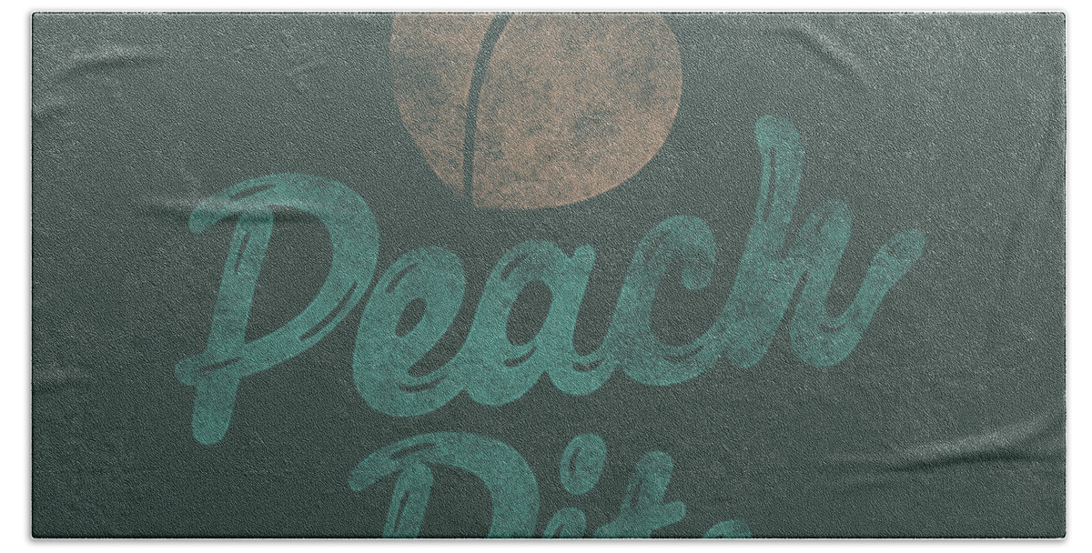 Beverly Hills 90210 Peach Pit Logo Bath Towel featuring the digital art Beverly Hills 90210 Peach Pit Logo by Gethin Aoibhe