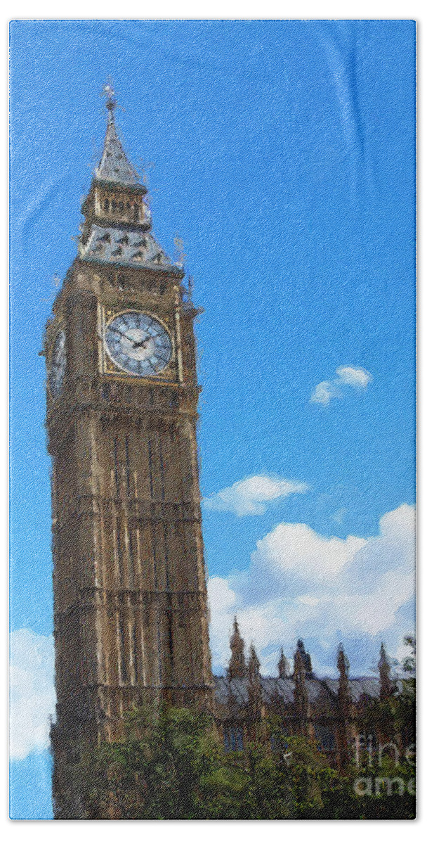 Big Ben Hand Towel featuring the photograph Big Ben by Brian Watt