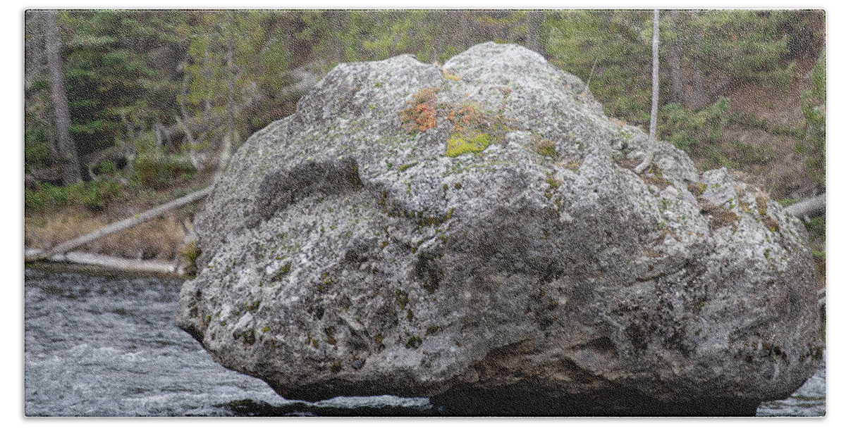 Nature Bath Towel featuring the photograph Big Boulder by Paul Freidlund