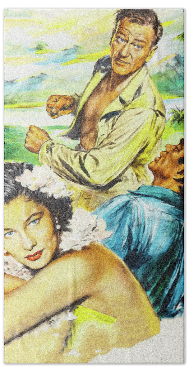 Big Hand Towel featuring the painting ''Big Jim McLain'', 1952, movie poster base painting by Movie World Posters