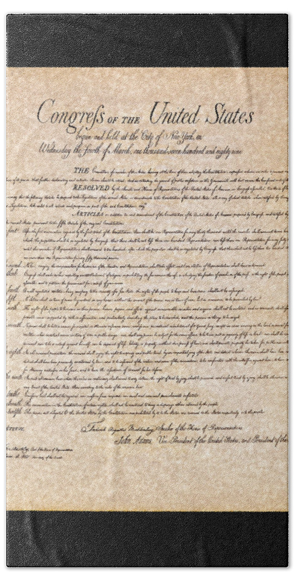 1700s Bath Towel featuring the photograph Bill of Rights by Jack R Perry