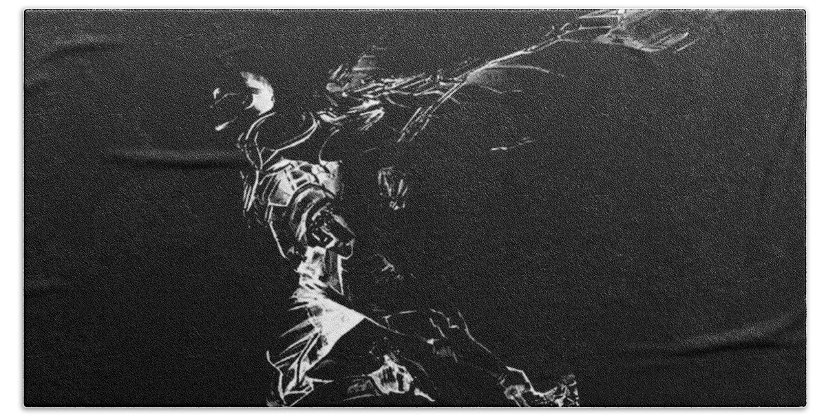 Bird Of Vengeance 2 Bath Towel featuring the digital art Bird of Vengeance 2 by Aldane Wynter
