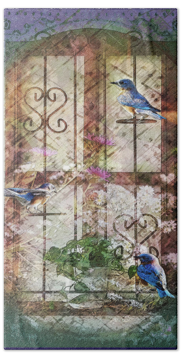 Photography Bath Towel featuring the photograph Birds in the Kitchen by Shara Abel