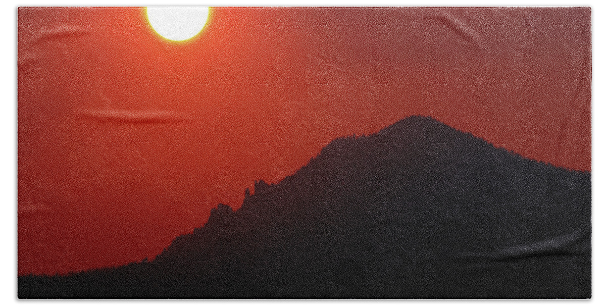 Montana Hand Towel featuring the photograph Bitterroot Sunset 1 by Tara Krauss