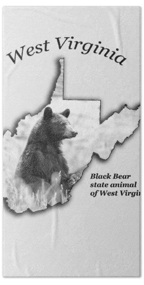 Black Bear Bath Towel featuring the photograph Black bear the State Animal of West Virginia by Daniel Friend