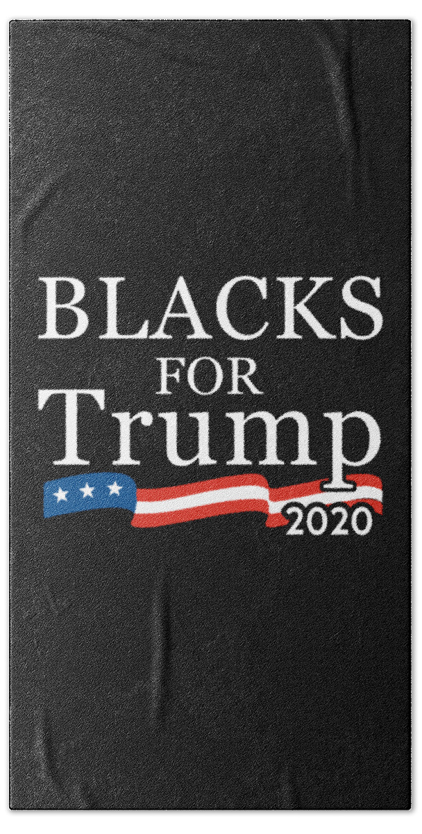 Cool Hand Towel featuring the digital art Black Conservatives For Trump 2020 by Flippin Sweet Gear