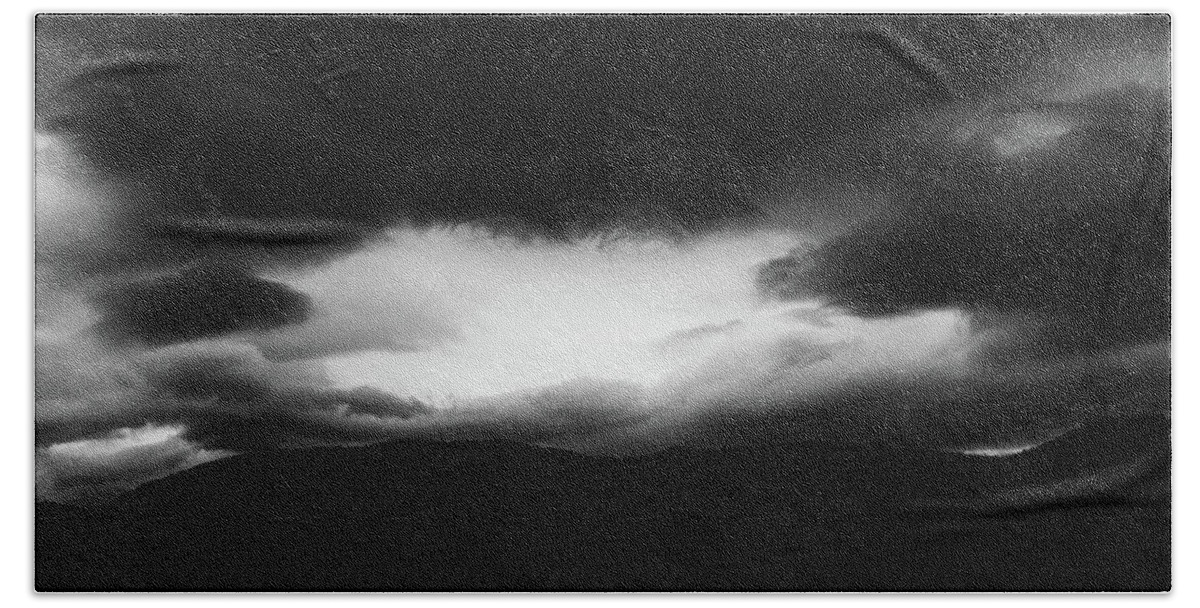 Black & White Bath Towel featuring the photograph Black Hole Cloud by Louis Dallara