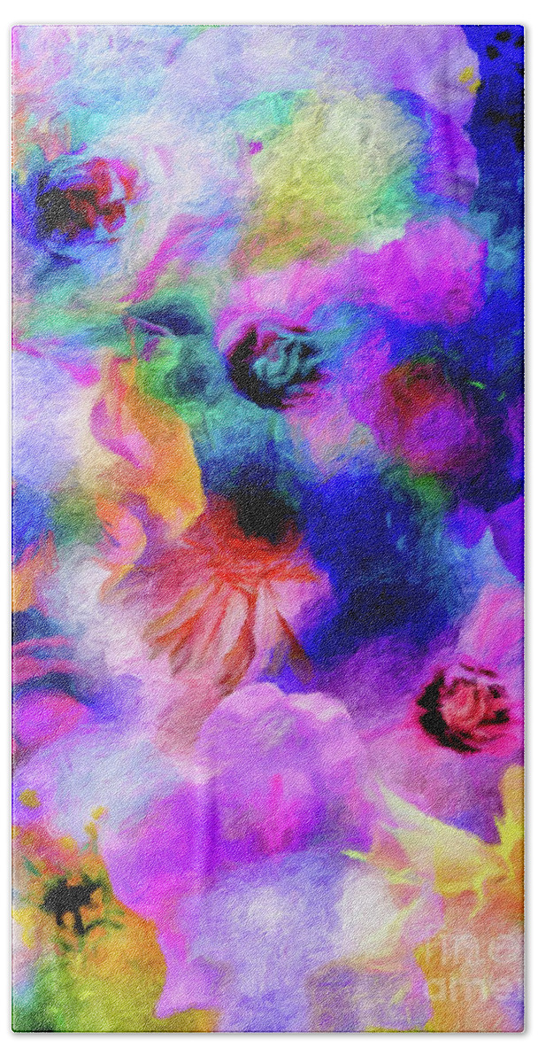 Blossom Hand Towel featuring the digital art Blossoms of Renewal by Laurie's Intuitive