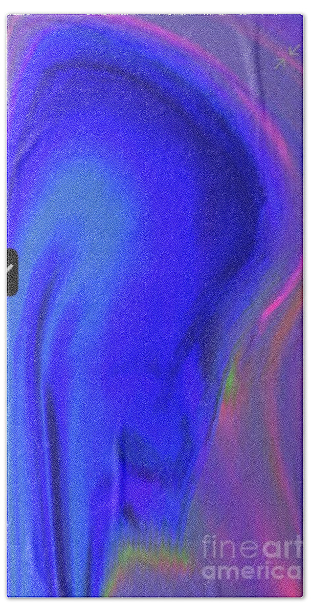  Bath Towel featuring the digital art Blue 2 by Glenn Hernandez