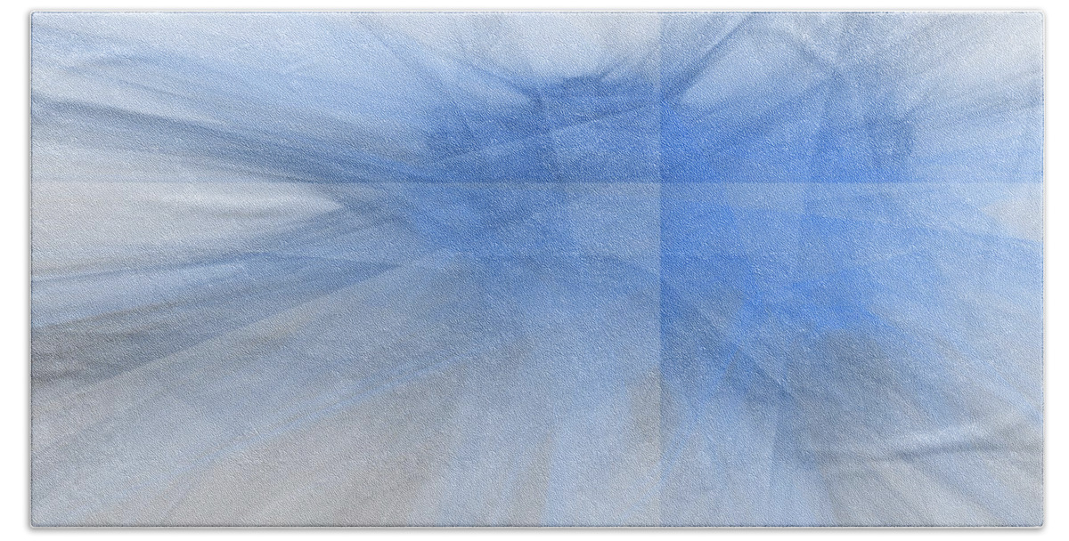 Rick Drent Bath Towel featuring the digital art Blue Chrystalene by Rick Drent