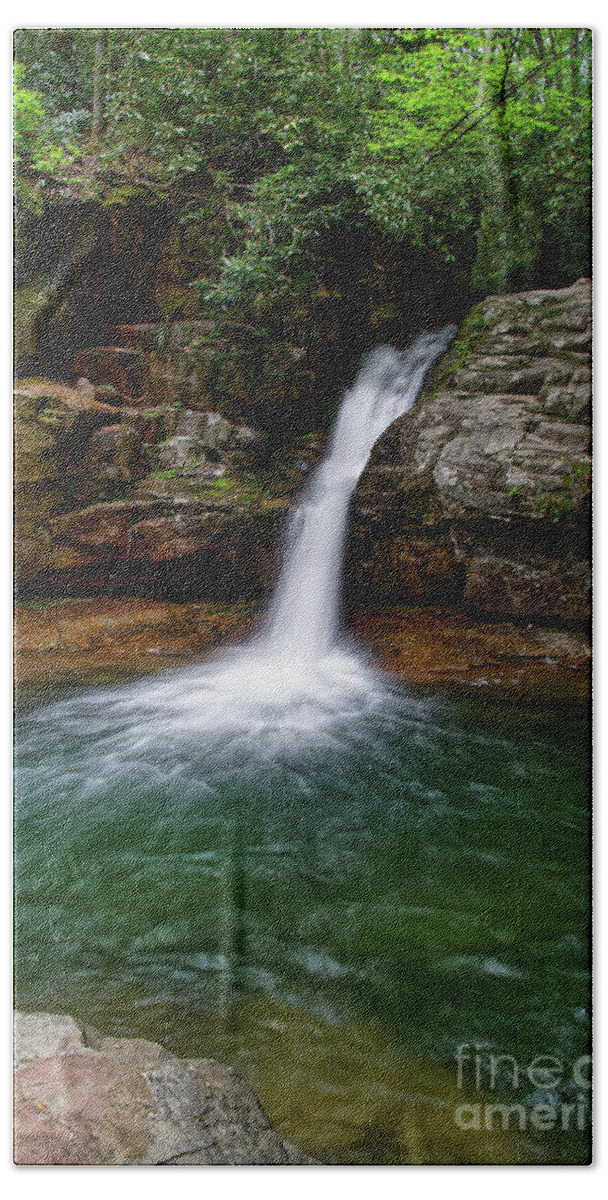 Nature Bath Towel featuring the photograph Blue Hole Falls 8 by Phil Perkins
