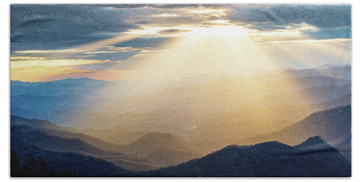 Landscape Bath Towel featuring the photograph Blue Ridge Parkway NC Mercy and Grace by Robert Stephens