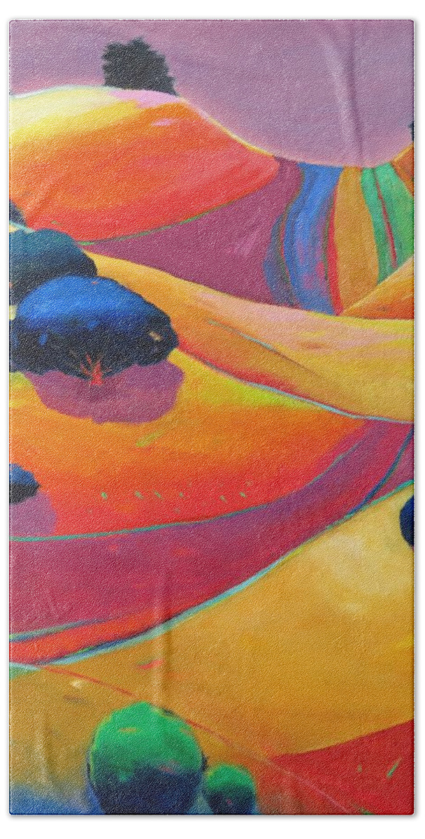 Vivid Colors Bath Towel featuring the painting Brightness by Gary Coleman