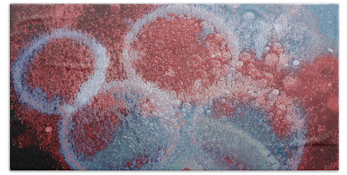 Bubbles Hand Towel featuring the digital art Bubbles in Abstract by WAZgriffin Digital